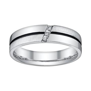 Platina 4 Diamond Accent Wedding Band - Men, Size: 12, White
