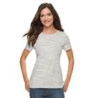 Women's Croft & Barrow&reg; Essential Crewneck Tee, Size: Medium, Grey (charcoal)