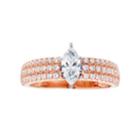 14k Gold 1 Carat T.w. Igl Certified Diamond Marquise Cut Engagement Ring, Women's, Size: 6.50, White