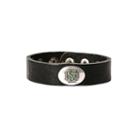 Women's North Dakota Fighting Hawks Leather Concho Bracelet, Black