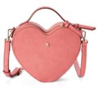 Lc Lauren Conrad Heart-shaped Crossbody Bag, Women's, Dark Pink