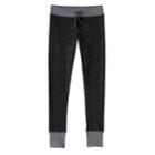 Girls Plus Size So&reg; Contrast Cuff Leggings, Size: 14 1/2, Black