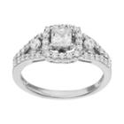 14k White Gold 9/10 Carat T.w. Igl Certified Diamond Tiered Square Engagement Ring, Women's, Size: 8