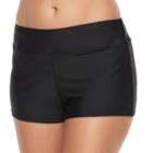 Women's N Solid Jump Start Thigh Minimizer Swim Shorts, Size: Large, Black
