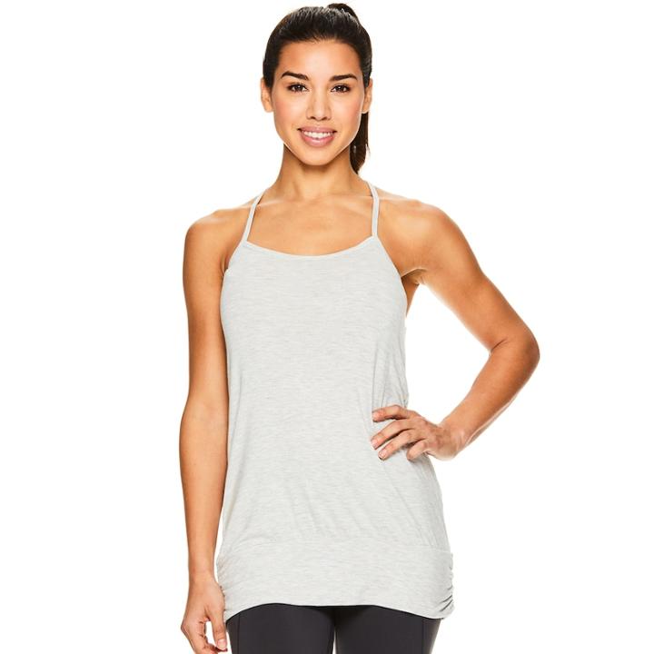 Women's Gaiam Balance Yoga Tunic Tank, Size: Medium, White