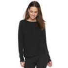 Women's Apt. 9&reg; Ribbed Crewneck Dolman Sweater, Size: Large, Black