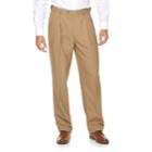 Men's Croft & Barrow&reg; Classic-fit Easy-care Pleated Dress Pants, Size: 40x29, Beig/green (beig/khaki)