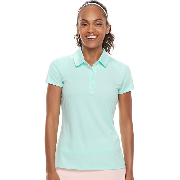 Women's Fila Sport&reg; Short Sleeve Golf Polo, Size: Large, Light Blue
