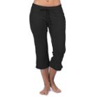 Women's Pl Movement By Pink Lotus Mystique Lounge Capris, Size: Small, Black