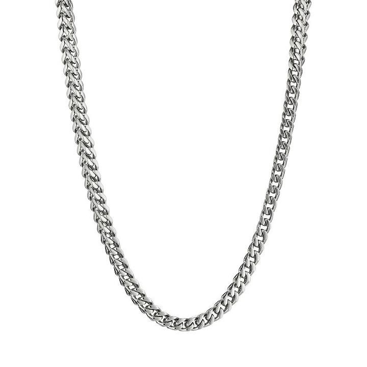Lynx Stainless Steel Foxtail Chain Necklace - 24 In. - Men, Size: 24, Grey