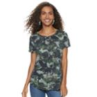 Women's Sonoma Goods For Life&trade; Essential Crewneck Tee, Size: Large, Green