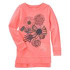 Girls 4-12 Oshkosh B'gosh&reg; Glitter Floral High-low Tunic Top, Size: 10, Orange