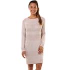 Women's Soybu Retreat Long Sleeve Sweater Dress, Size: Large, Lt Beige