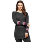 Women's Hottotties Wool Blend Sweater Tunic, Size: Medium, Grey (charcoal)