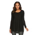 Women's Apt. 9&reg; Boatneck Tunic, Size: Medium, Black