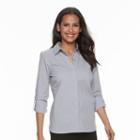 Women's Apt. 9&reg; Structured Shirt, Size: Xxl, Grey