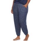 Plus Size Sonoma Goods For Life&trade; Lounge Jogger Pants, Women's, Size: 1xl, Dark Blue