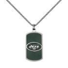 Men's Stainless Steel New York Jets Dog Tag Necklace, Silver