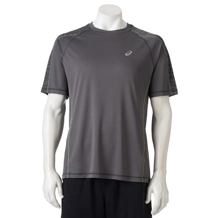 Men's Asics Reflective Tee, Size: Medium, Dark Grey