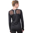 Women's Soybu Endurance Peek-a-boo Racerback Long Sleeve Tee, Size: Small, Black