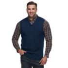 Big & Tall Croft & Barrow&reg; Classic-fit 12gg Sweater Vest, Men's, Size: 2xb, Blue (navy)