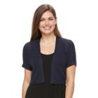Petite Croft & Barrow&reg; Open-work Bolero, Women's, Size: M Petite, Blue