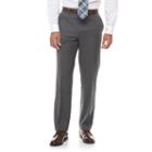Men's Chaps Performance Classic-fit Wool-blend Comfort Stretch Flat-front Suit Pants, Size: 44x32, Grey