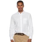 Men's Sonoma Goods For Life&trade; Flexwear Slim-fit Oxford Button-down Shirt, Size: Small, White