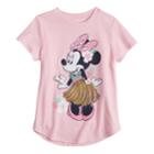 Disney's Minnie Mouse Girls 4-10 Glitter Tropical Flutter Tee By Jumping Beans&reg;, Size: 5, Brt Red