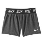 Girls 7-16 Nike Exposed Waistband Shorts, Size: Medium, Grey (charcoal)