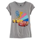 Disney / Pixar's Cars 3 Lightening Mcqueen & Cruz Ramirez Girls 7-16 Graphic Tee, Size: Small, Dark Grey