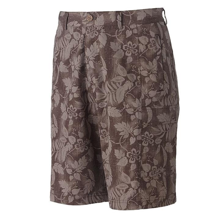 Batik Bay, Men's Tropical Ripstop Cargo Shorts, Size: Small, Dark Beige