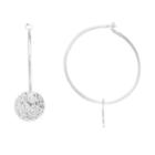 Lc Lauren Conrad Textured Disc Nickel Free Hoop Earrings, Women's, Silver