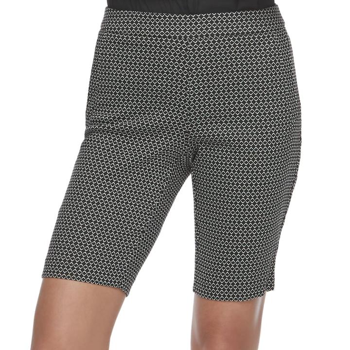 Women's Elle&trade; Bermuda Shorts, Size: Medium, Black