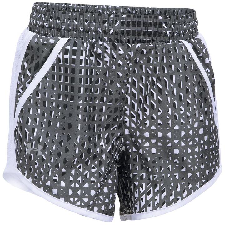 Girls 7-16 Under Armour Fly By Novelty Shorts, Girl's, Size: Small, Black, Comfort Wear