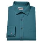 Men's Van Heusen Flex Collar Regular-fit Pincord Dress Shirt, Size: 17-32/33, Turquoise/blue (turq/aqua)