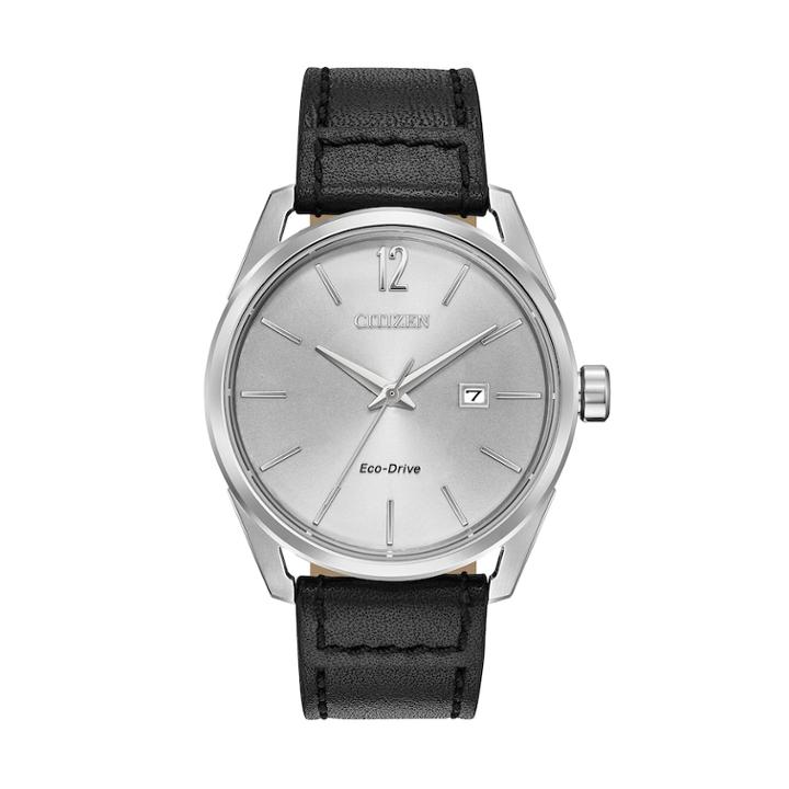 Drive From Citizen Eco-drive Men's Cto Leather Watch - Bm7410-01a, Size: Large, Black