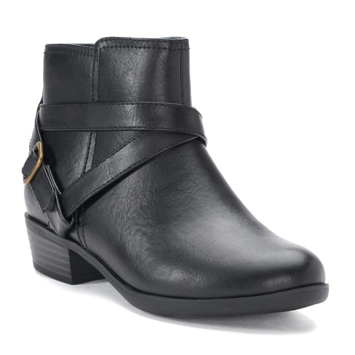 So&reg; Carisa Girls' Ankle Boots, Size: 3, Black