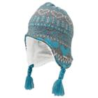 Girls 4-6x Igloos Fairisle Flap Fleece-lined Knit Hat, Light Blue