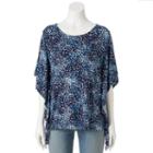 Women's Croft & Barrow&reg; Side-tie Scoopneck Tee, Size: Small, Blue
