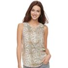 Women's Sonoma Goods For Life&trade; Printed Tank, Size: Medium, Med Green