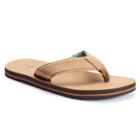 Men's Vintage Stone Pineapple Flip-flops, Size: Medium, White Oth