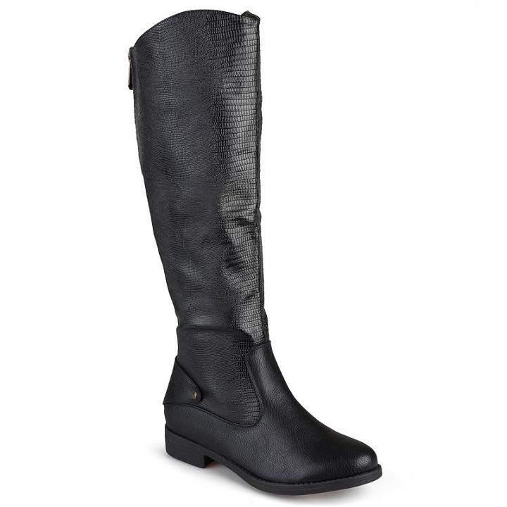 Journee Collection Sleek Women's Riding Boots, Girl's, Size: 7.5 Wc, Black