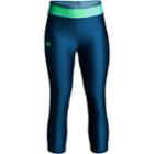 Girls 7-16 Under Armour Heatgear Solid Capri Leggings, Size: Small, Blue