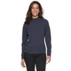 Women's Napa Valley Mockneck Sweater, Size: Large, Blue (navy)