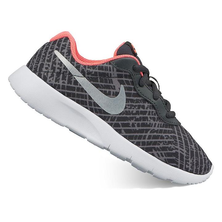 Nike Tanjun Print Pre-school Girls' Athletic Shoes, Size: 1, Oxford