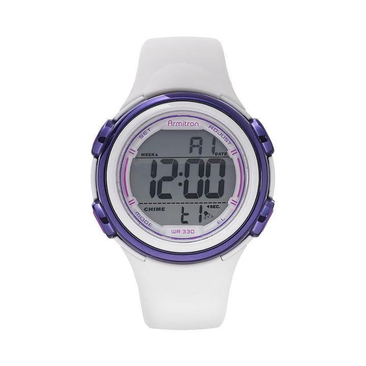 Armitron Women's Digital Watch - 45/7037wht, Size: Medium, White