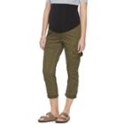 Maternity A:glow Belly Panel Utility Capris, Women's, Size: 12-mat, Dark Green