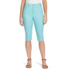 Women's Gloria Vanderbilt Comfort Waist Curvy Fit Skinny Skimmer Capris, Size: 6, Turquoise/blue (turq/aqua)