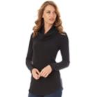 Women's Apt. 9&reg; Cowlneck Pullover, Size: Xl, Black